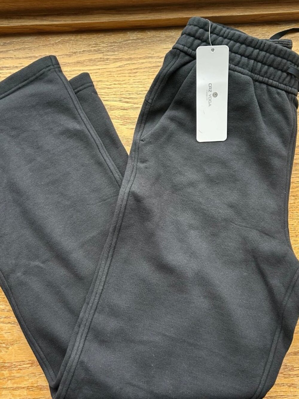 NEW CRZ Yoga Thich Cotton Fleece Sweatpants Sz M High Elastic Waist Lounge Yoga